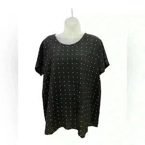 Old Navy  Black Polka Dot Blouse Size XL